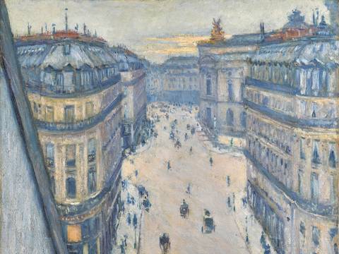 Gustave Caillebotte: Rue Halévy, Blick aus der sechsten Etage, 1878 – Gustave Caillebotte: Rue Halévy, Blick aus der sechsten Etage