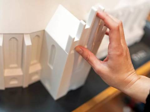 Tastmodell der Nikolaikirche in der Ausstellung – Tastmodell der Nikolaikirche in der Ausstellung