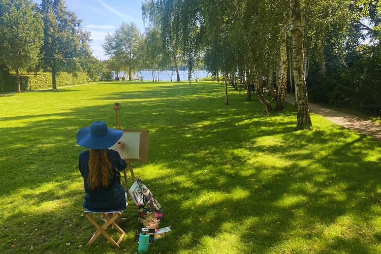 Malkurs in der Liebermann-Villa am Wannsee, © MLG – Malkurs in der Liebermann-Villa am Wannsee, © MLG