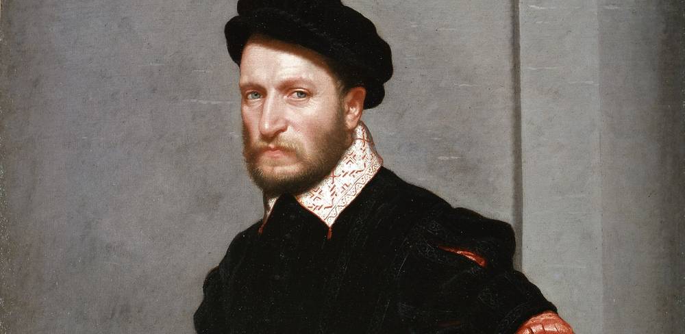 Giambattista Moroni, Don Gabriel de la Cueva (gest. 1571), Herzog von Alburquerque, spanischer Gouverneur von Mailand (Detail), 1560