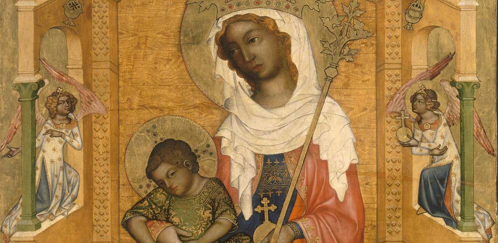 Böhmisch, Glatzer Madonna (Detail), um 1350