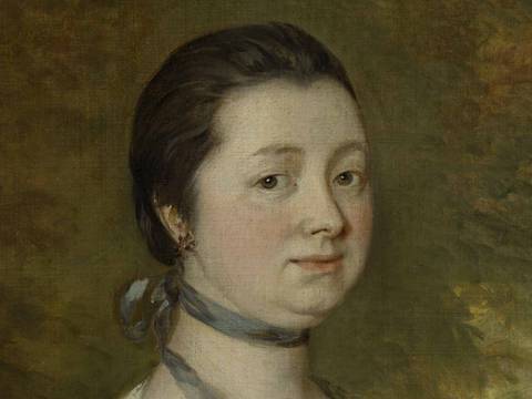 Thomas Gainsborough, Margaret Gainsborough, geb. Burr, Detail, um 1759, Öl auf Leinwand, 76 x 63,5 cm