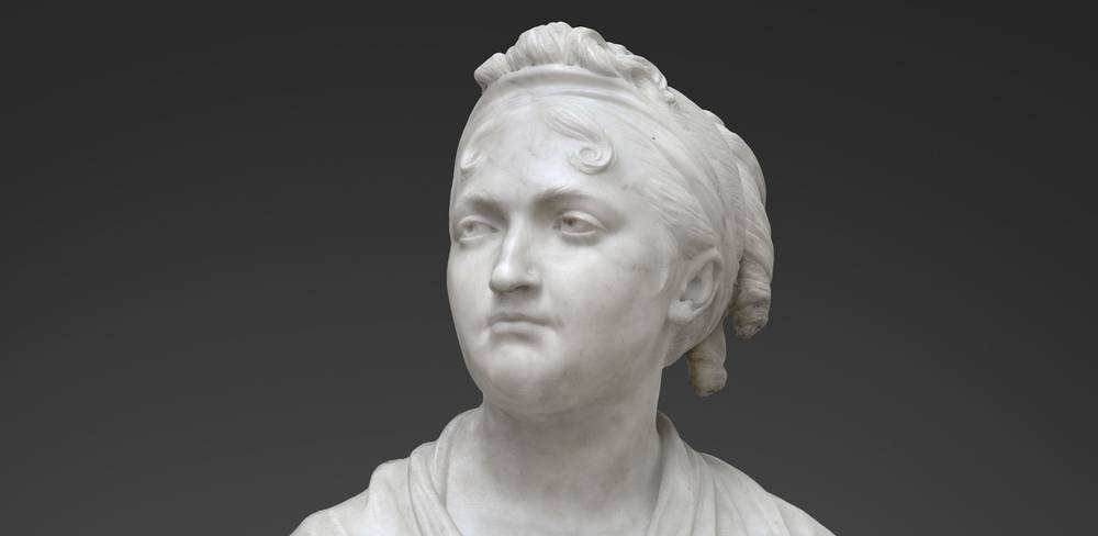 Jean-Antoine Houdon (1741-1828), Bildnis der Dr. Dorothea von Rodde-Schlözer, Detail, um 1806