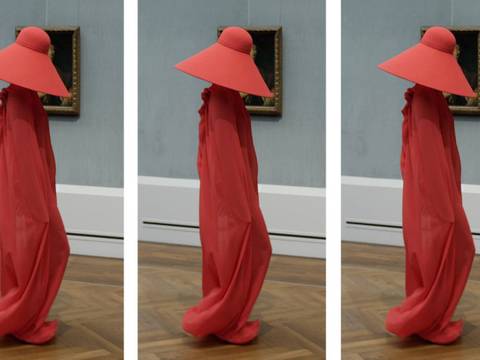 Filmstill aus dem Video zum Mode-Shooting in der Gemäldegalerie Berlin, Februar 2025