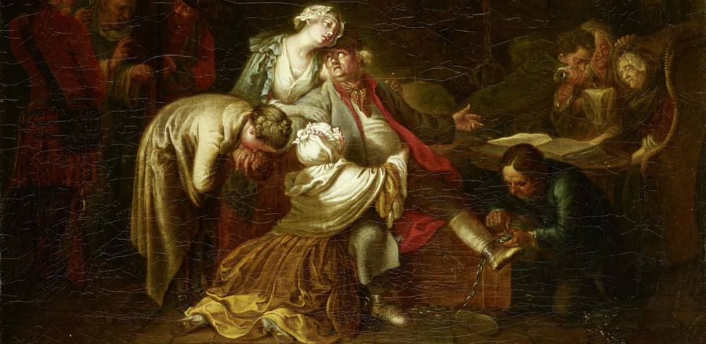 Daniel Chodowiecki, Der Abschied des Jean Calas von seiner Familie, um 1767, Öl auf Leinwand