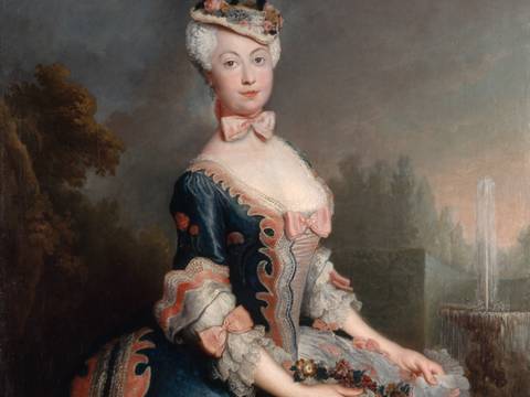 Antoine Pesne: Elisabeth Dorothea Juliane Freifrau Buddenbrock, geb. Wallmoden, vor 1740 – Porträt von Elisabeth Dorothea Juliane Freifrau Buddenbrock, geb. Wallmoden, von Antoine Pesne, vor 1740