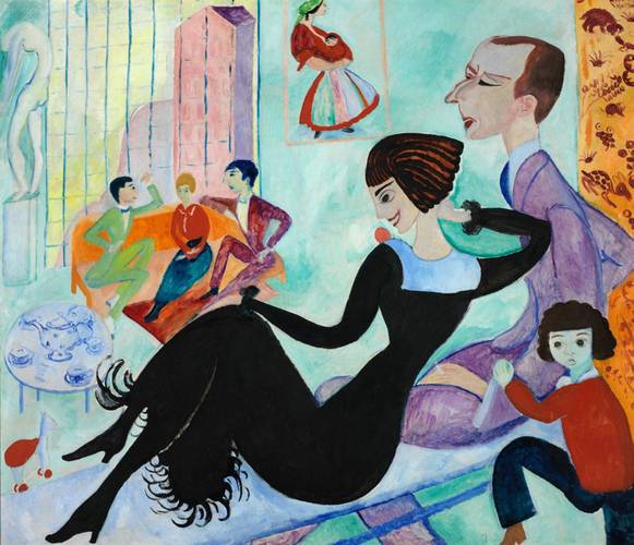 Sigrid Hjertén, Ateljéinteriör, 1916, Öl auf Leinwand, Moderna Museet, Stockholm