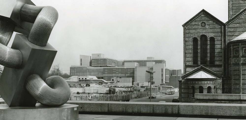 Kunstgewerbemuseum im Bau, ca. 1985 Foto: Archiv KGM, Fotograf unbekannt