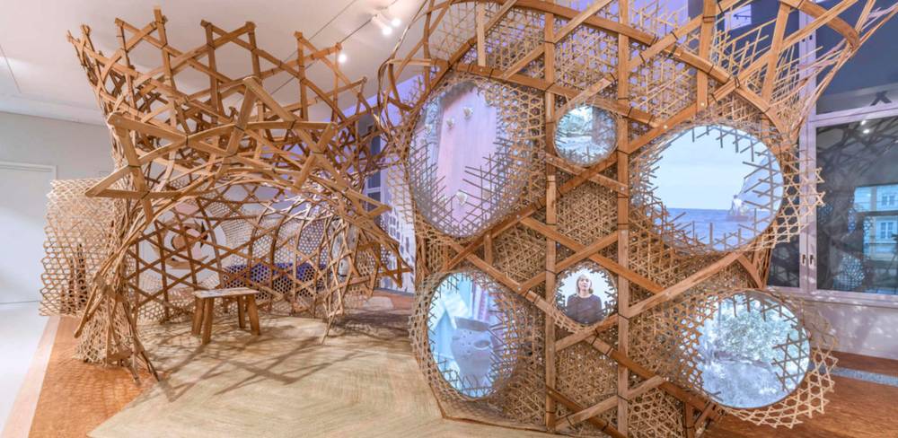 Blick in den Ausstellungsaufbau