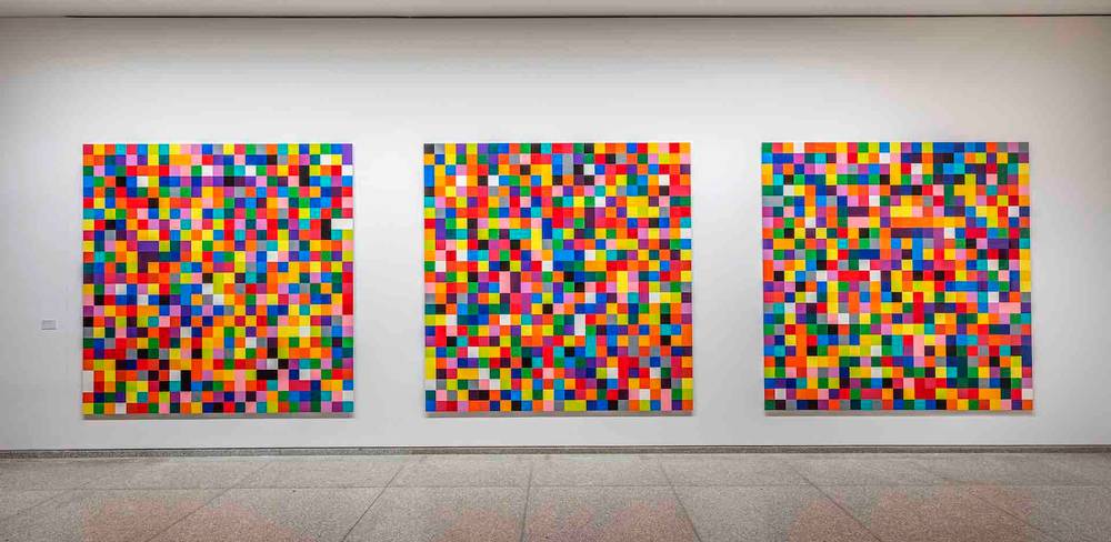 Ausstellungsansicht „Gerhard Richter. 100 Werke für Berlin“, Staatliche Museen zu Berlin, Neue Nationalgalerie, 1. April 2023 bis 2026