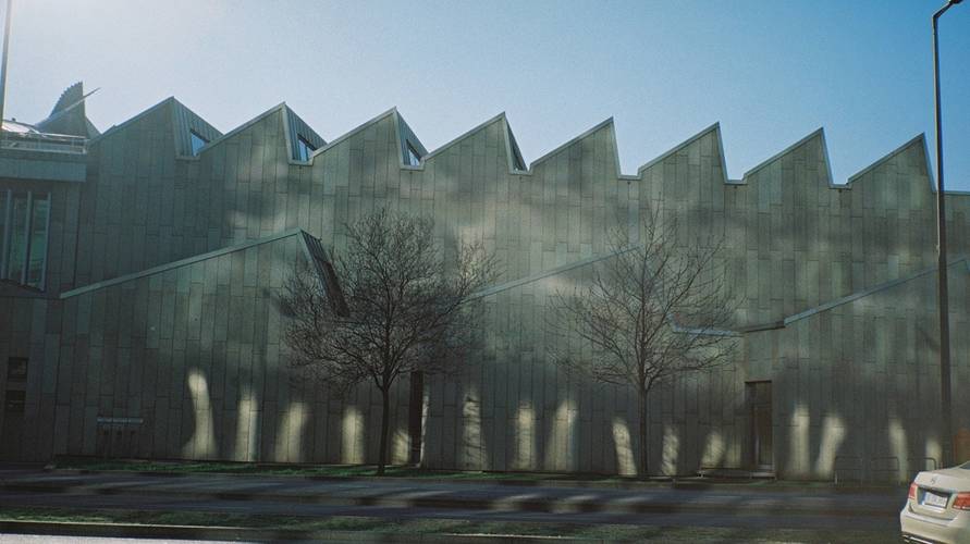 Fassade des Musikinstrumenten-Museums – Fassade des Musikinstrumenten-Museums