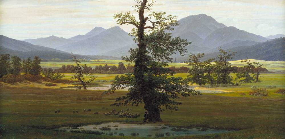Caspar David Friedrich, Der einsame Baum, 1822, Öl auf Leinwand, 55 x 71 cm