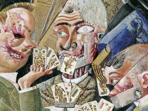 Otto Dix, Die Skatspieler, 1920, Detail