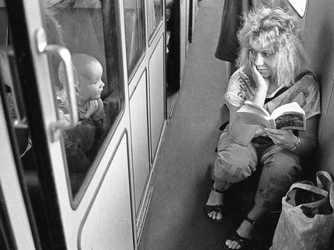 1985 - Im Zug von Berlin nach Leipzig