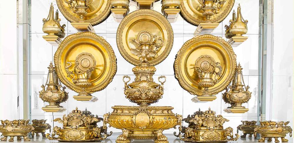 Das große Silberbuffet aus dem Rittersaal des Berliner Schlosses, Detail, Goldschmiedewerkstatt Biller, Augsburg, 1695-1698
