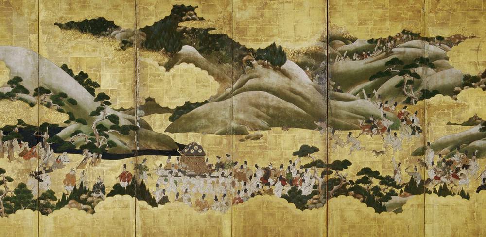 Szene aus der Geschichte vom Prinzen Genji_Miyuki, Detail