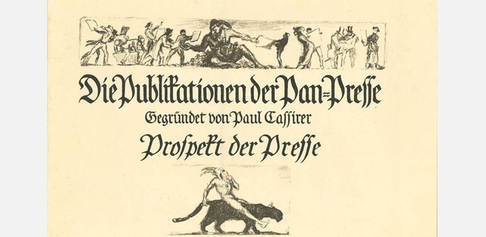 Max Slevogt, Erster Prospekt zu den Publikationen der Pan-Presse, 1909