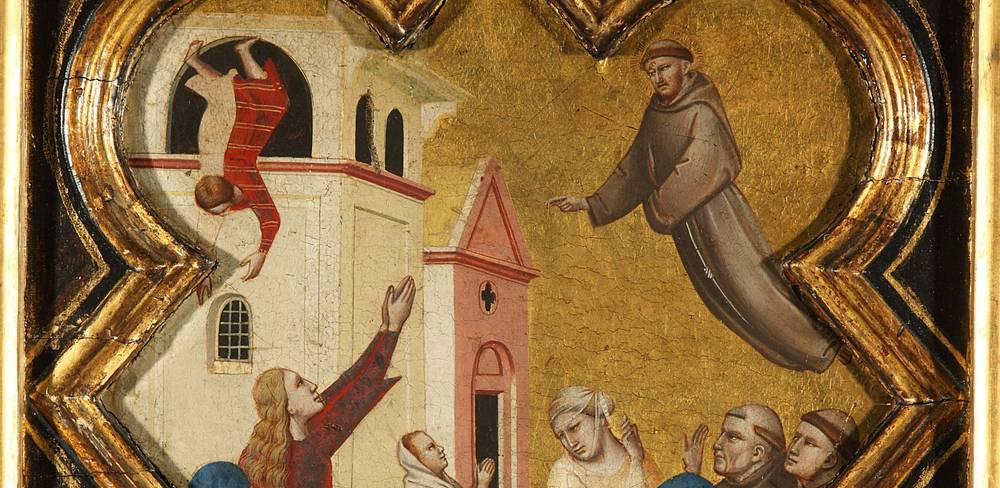 Taddeo Gaddi, Der heilige Franziskus erweckt ein Kind (Detail), um 1335
