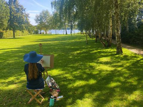 Malkurs in der Liebermann-Villa am Wannsee, © MLG – Malkurs in der Liebermann-Villa am Wannsee, © MLG