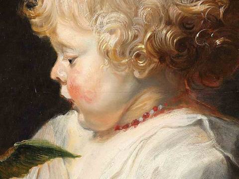 Peter Paul Rubens, Das Kind mit dem Vogel, Detail, um 1614