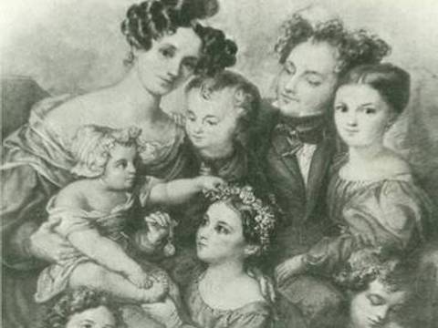 Wilhelm Hensel: Alexander Mendelssohn mit seiner Familie, 1832 – Wilhelm Hensel: Alexander Mendelssohn mit seiner Familie, 1832 © Staatsbibliothek zu Berlin – Preußischer Kulturbesitz, Mendelssohn-Archiv