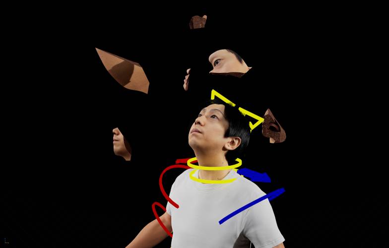 The Ouroboros of Facial Data, video still, 2025