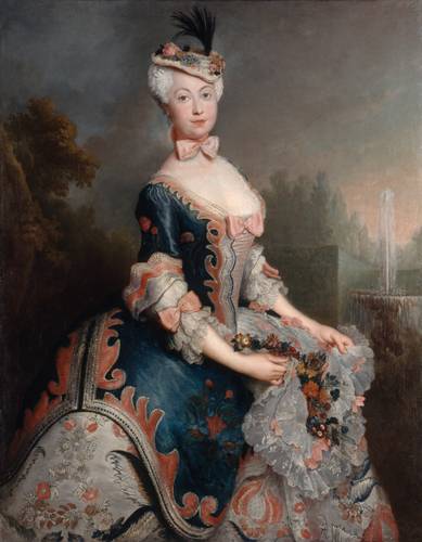 Antoine Pesne: Elisabeth Dorothea Juliane Freifrau Buddenbrock, geb. Wallmoden, vor 1740 – Porträt von Elisabeth Dorothea Juliane Freifrau Buddenbrock, geb. Wallmoden, von Antoine Pesne, vor 1740