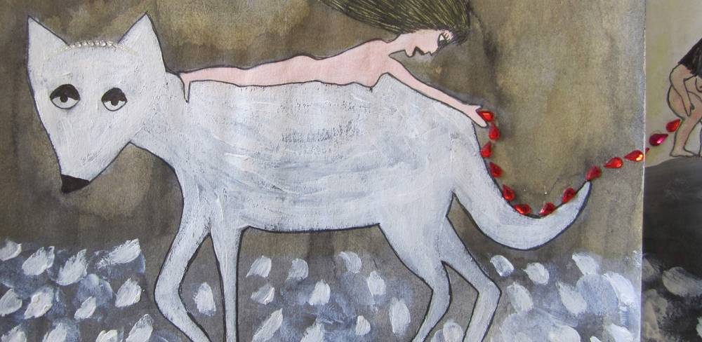 Alejandra Pombo Su, aus der Arbeit „Mein Jahr der Hingabe“, 2025–2026, 18 Zeichnungen, Mixed Media auf Papier