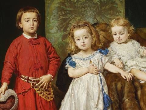 Jan Matejko, Portrait dreier Kinder des Künstlers, 1870