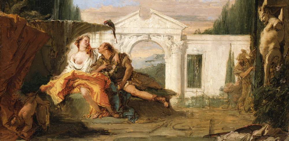 Giambattista Tiepolo, Rinaldo und Armida im Zaubergarten (Detail), 1750-53