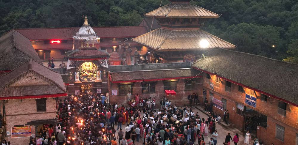 Das Paravarta-Kloster in der Stadt Banepa