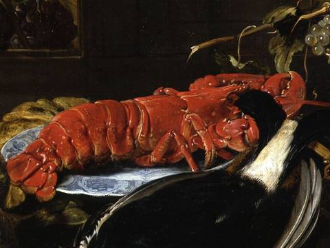 Frans Snyders, Stillleben mit Hummer und Früchten (Detail), um 1613