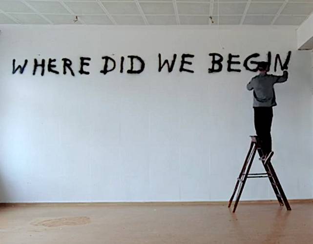 Monty Richthofen_WHAT WAS NEVER SAID WAS ALWAYS TRUE, 2026, Wandfarbe, Maße variabel © Monty Richthofen – Monty Richthofen, WHAT WAS NEVER SAID WAS ALWAYS TRUE, 2026, Wandfarbe, Maße variabel © Monty Richthofen