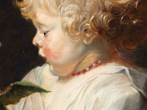 Peter Paul Rubens, Das Kind mit dem Vogel, Detail, um 1614