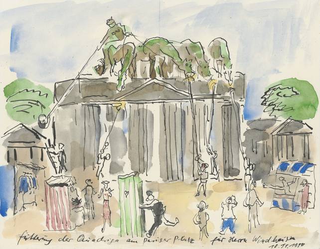 Brief von Harald Metzkes an Wolfgang Windhausen, Berlin, 10. November 1990, Feder, Tusche, aquarelliert, Akademie der Künste, Berlin