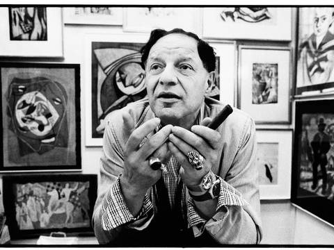 Carl Laszlo auf dem Messestand der Art Basel