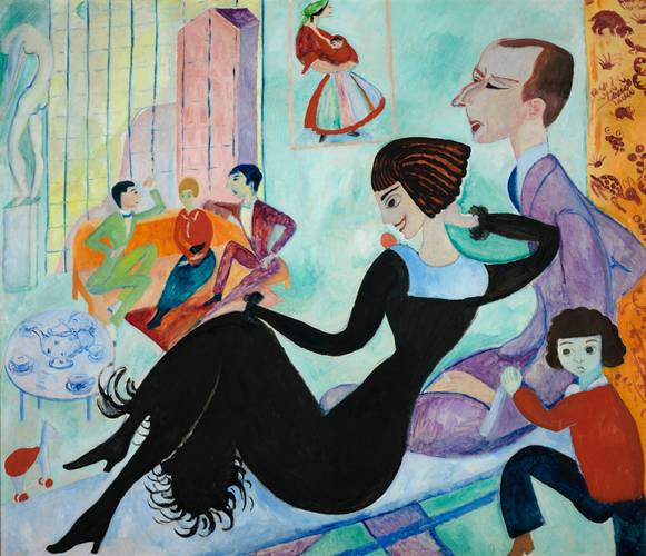 Sigrid Hjertén, Ateljéinteriör, 1916, Öl auf Leinwand