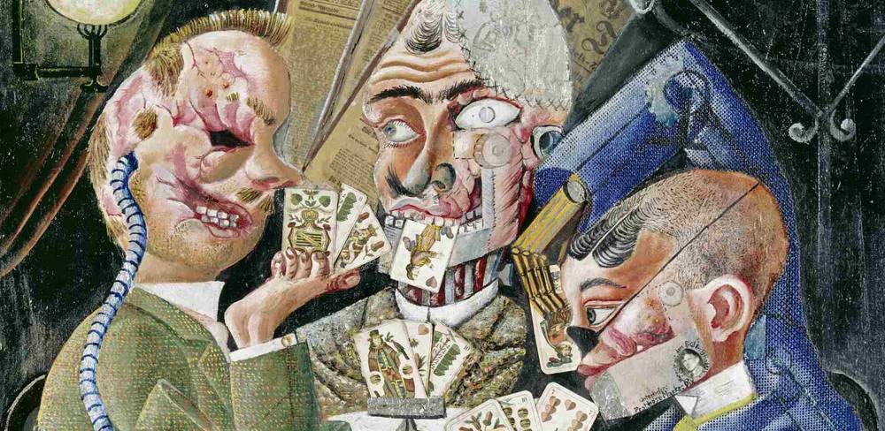 Otto Dix, Die Skatspieler, 1920, Detail