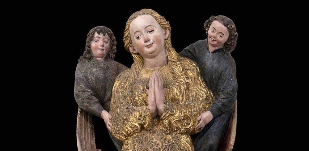 Hans Multscher (1400-1467), Die Erhebung der Maria Magdalena, Detail, um 1430