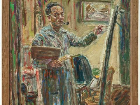 Robert Liebknecht, Selbstporträt, 1940 (Bild: VG Bild-Kunst Bonn 2024) – Robert Liebknecht, Selbstporträt, 1940 (Bild: VG Bild-Kunst Bonn 2024)