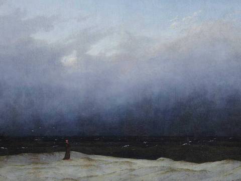 Caspar David Friedrich, Mönch am Meer, Detail, 1808–1810