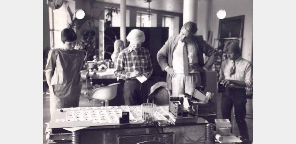 Erika und Rolf Hoffmann mit Andy Warhol, Fotografie