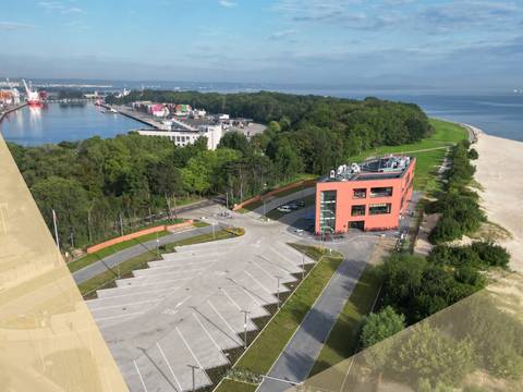 Das 2025 eröffnete Besucherzentrum auf der Westerplatte in Danzig, eine Außenstelle des Museums des Zweiten Weltkriegs in Danzig