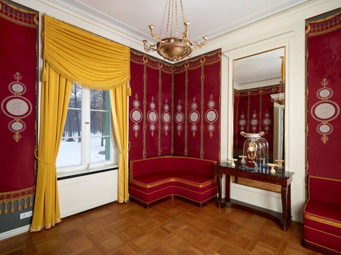 Berlin, Schlossgarten Charlottenburg, Neuer Pavillon, Rotes Zimmer – Berlin, Schlossgarten Charlottenburg, Neuer Pavillon, Rotes Zimmer © SPSG / Foto: Wolfgang Pfauder