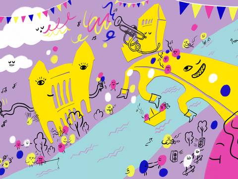Illustration der Fete am Park × Waisenbrückentag Park – Illustration der Fete am Park × Waisenbrückentag Park