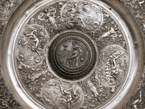 François Briot: sog. Temperentia-Schale. Mömpelgard 1585