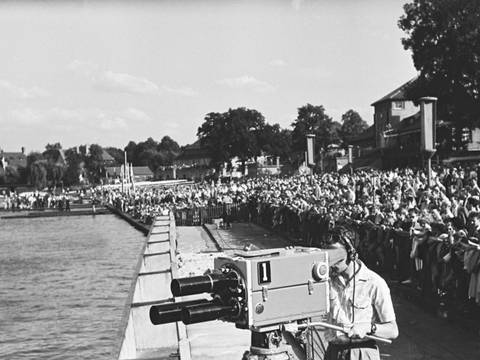 Deutsches Meisterschaftsrudern in Grünau, 1957 Foto: Manfred Malinowski – Deutsches Meisterschaftsrudern in Grünau, 1957Foto: Manfred Malinowski© Sportmuseum Berlin/Bildarchiv Manfred Malinowski