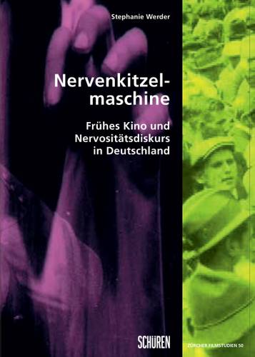 Buchcover "Nervenkitzelmaschine" ›Nervenkitzelmaschine‹, 2026, Cover, © Schüren – Buchcover "Nervenkitzelmaschine": schwarz-weiß, grüner Hintergrund, zwei Personen im Profil.