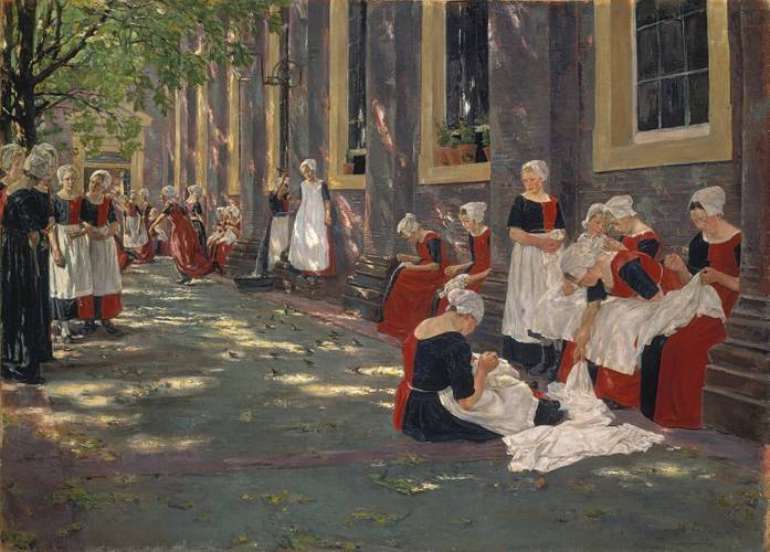 Max Liebermann: Freistunde im Amsterdamer Waisenhaus, 1881/82