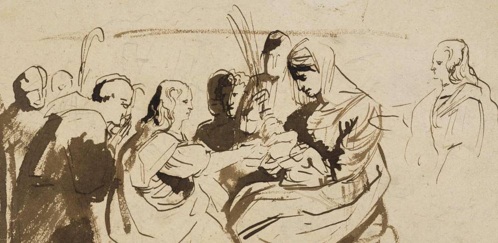 Anton van Dyck, Die Vermählung der heiligen Katharina, Detail, 1618–21